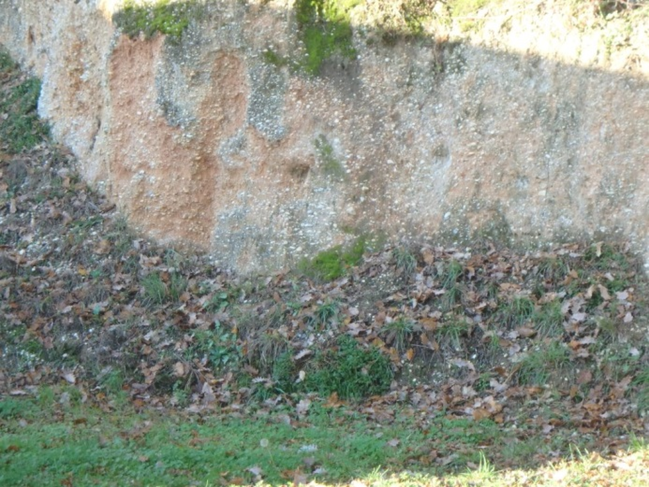 Figure 2 - Coupe verticale de la très haute terrasse (©Bourbon P., 2017)