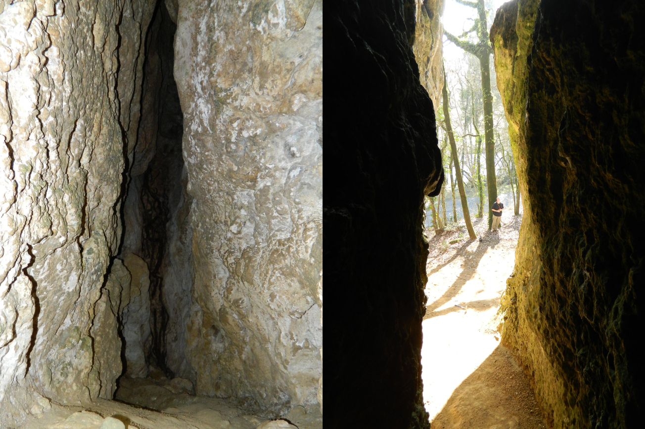 Figure 5 - Vues intérieure et extérieure de la fracture - Bourdeilles