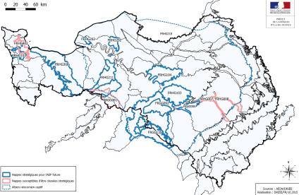 Carte des nappes stratégiques à réserver pour l’alimentation en eau potable future - Bassin Seine-Normandie (SDAGE 2016-2021)