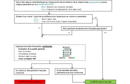 Schéma global de l’évaluation de l’état chimique des eaux souterraines (AESN, 2018)