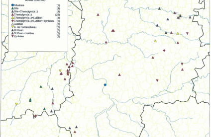 Répartition par aquifère des captages présentant des anomalies en sélénium dans l’Essonne et la Seine-et-Marne 