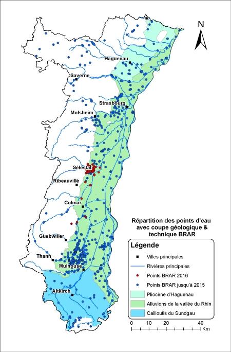Répartition des points d’eau BRAR – état janvier 2017 