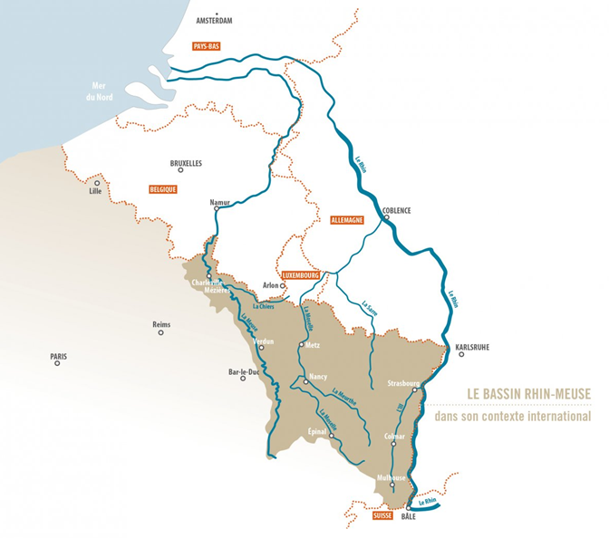 Le bassin Rhin-Meuse dans son contexte international
AERM
Le bassin Rhin-Meuse dans son contexte international