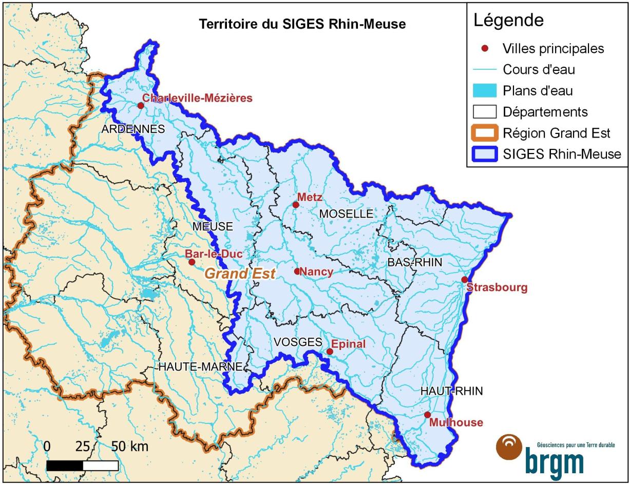 Territoire du SIGES Rhin-Meuse
BRGM
Territoire du SIGES Rhin-Meuse