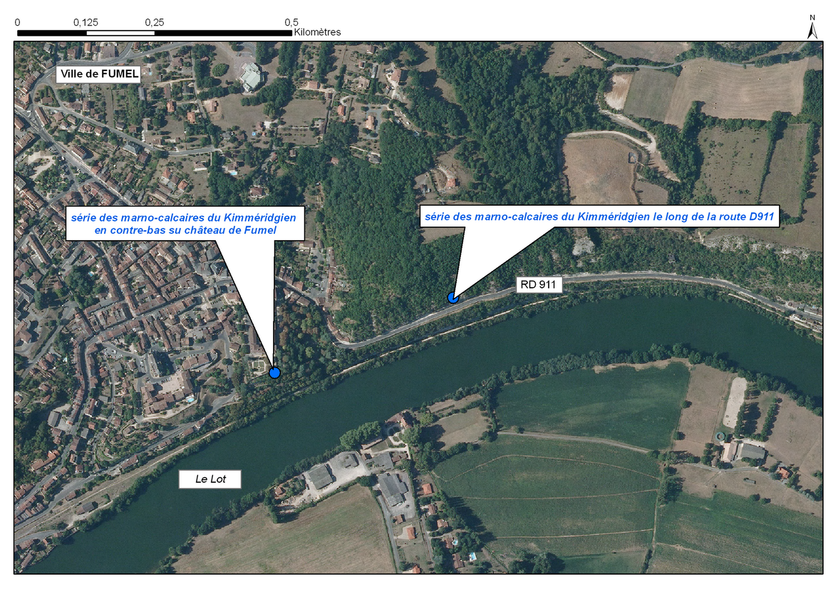 Carte de localisation du site "Route de Condat" (commune de Fumel)