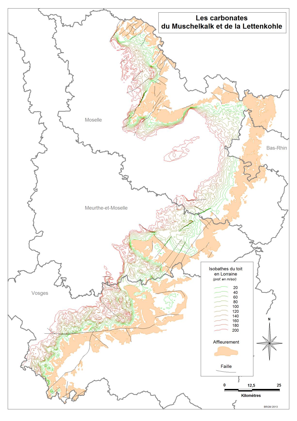 Les carbonates du Muschelkalk et de la Lettenkohle (BRGM, 2013)