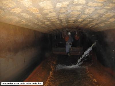 Galerie des eaux de la mine de la Paix 