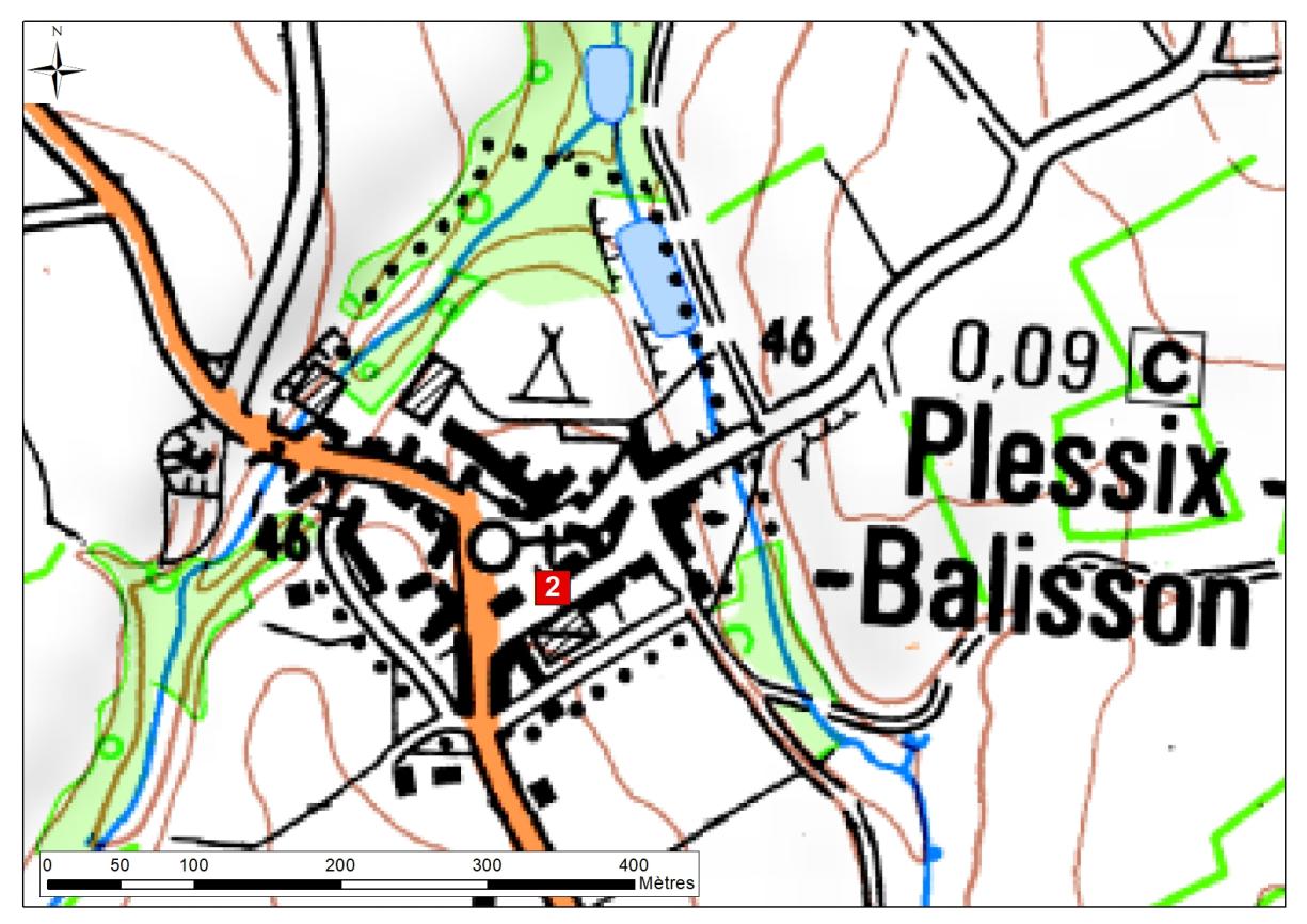 Carte de localisation du site "Pierres de construction et ornementales"