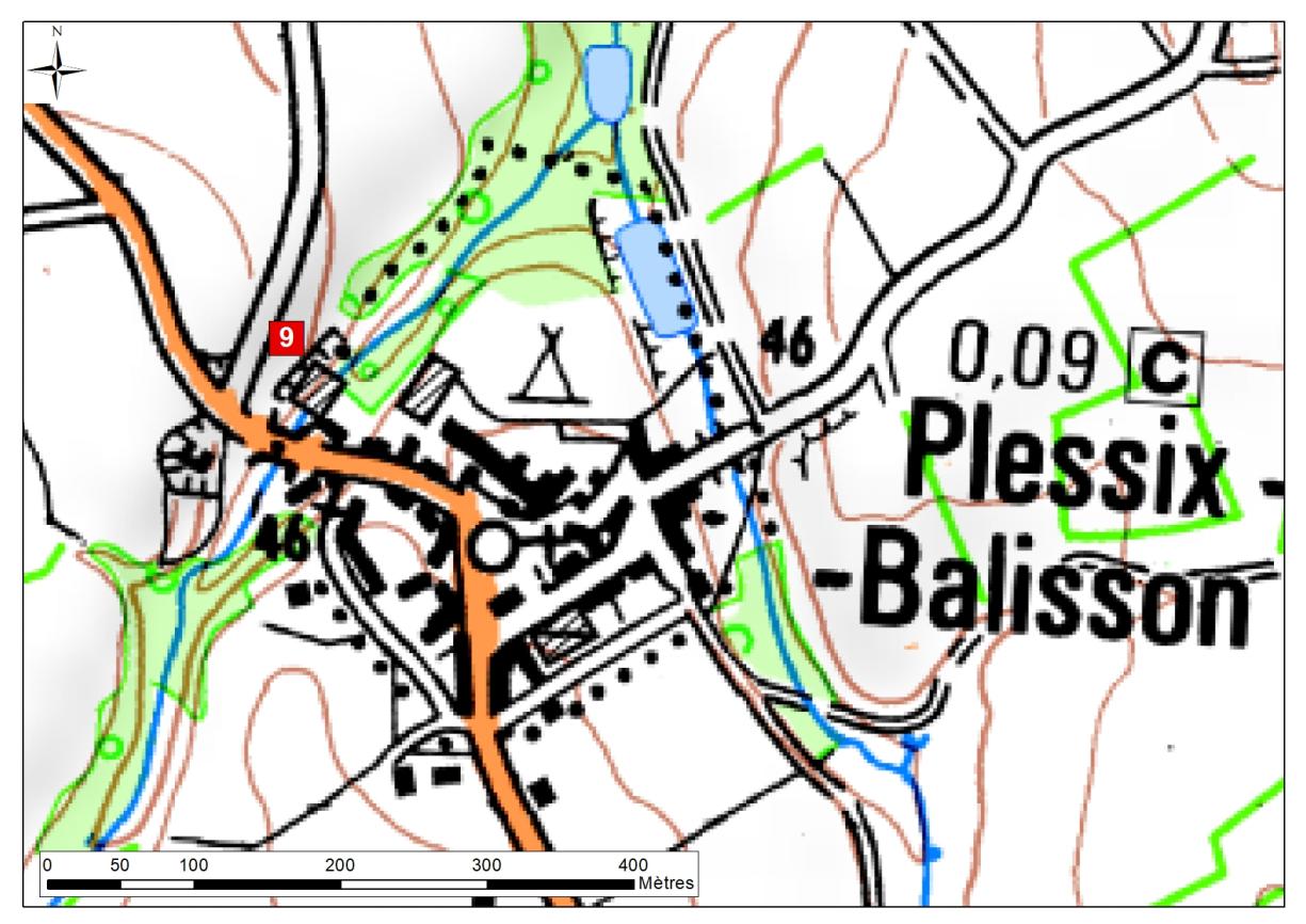 Carte de localisation du site "Point de vue sur le village"