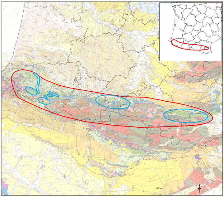 Illustration des formations karstiques dans les Pyrénées
BRGM
Carte karsts Pyrénées