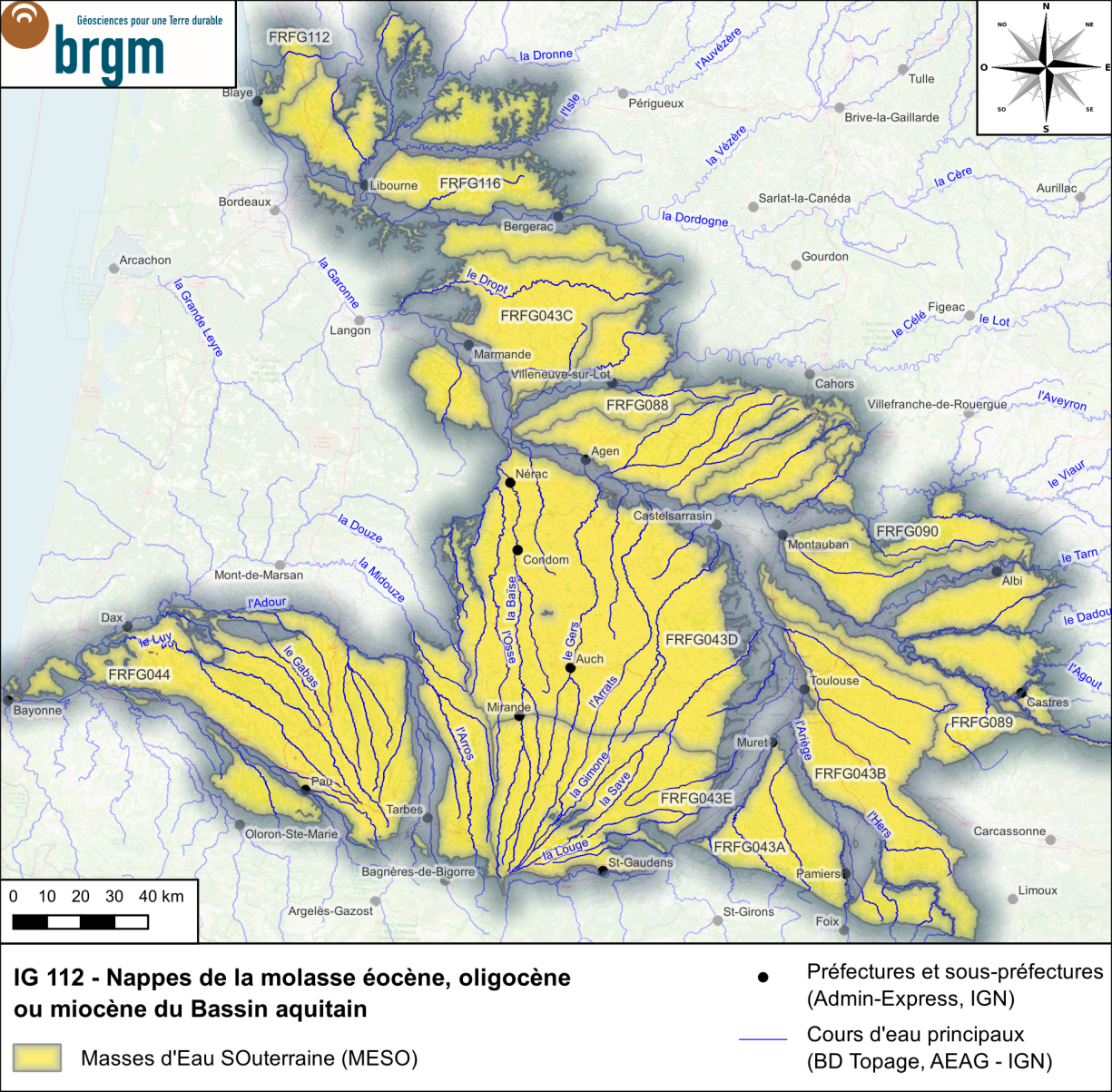 Carte de l'Indicateur Global 112BRGM Occitanie - Site de Toulouse Carte de l'IG 112