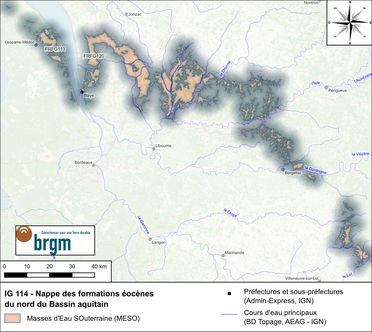 Carte de l'Indicateur Global 114BRGM Occitanie - Site de Toulouse Carte de l'IG 114