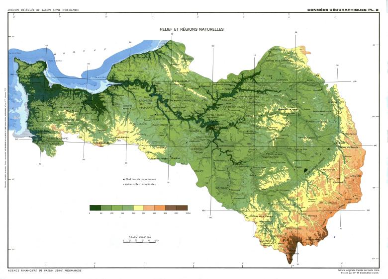 Reliefs et regions naturelles (AESN, 1974)