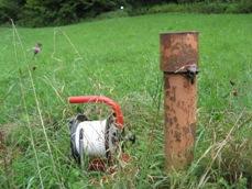 Piézomètre mesuré avec une sonde piézométrique en Lorraine