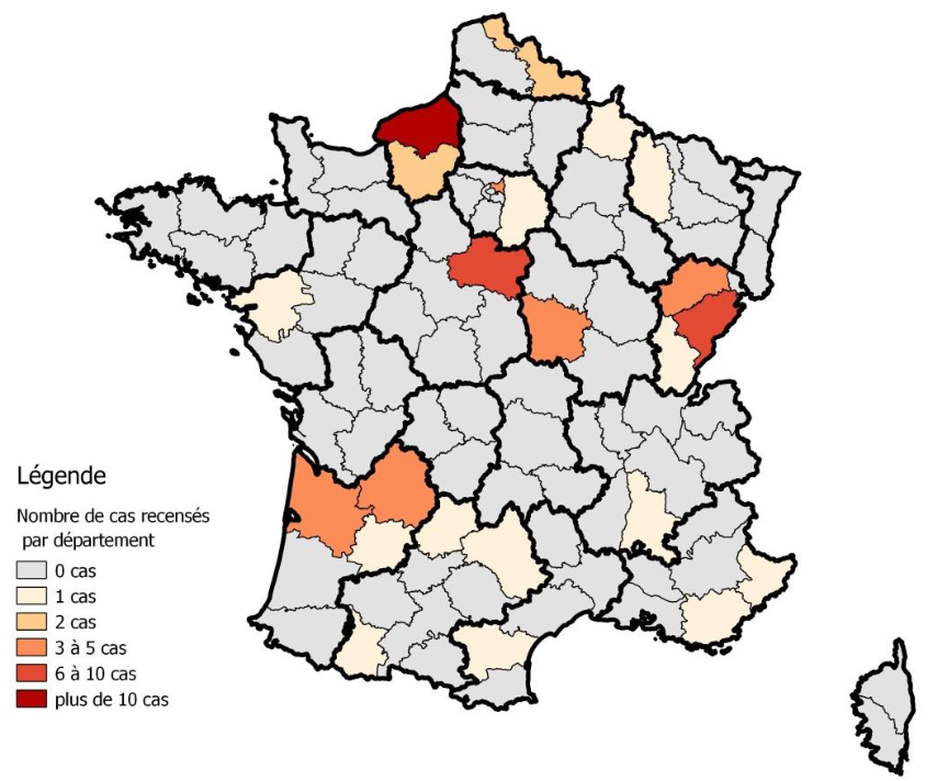 Répartition (par départements) des retours d’expérience