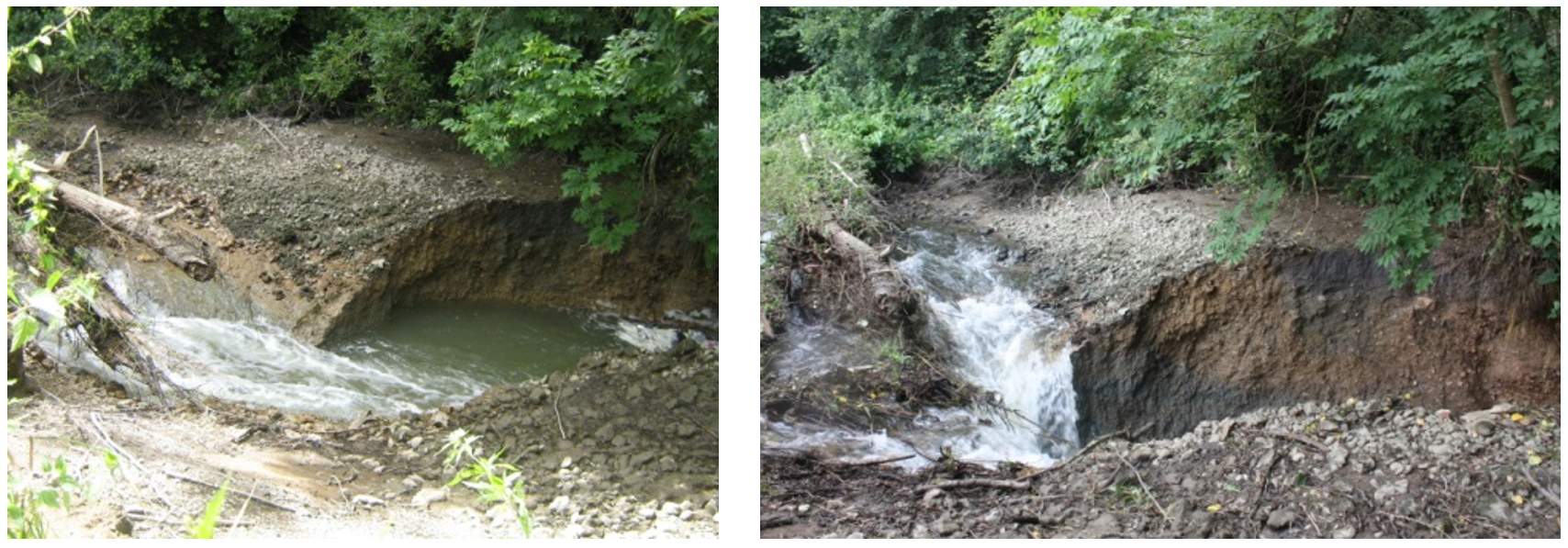 Bétoire ouverte à Ajou en 2012 et Assec de la Risle sur 12 km. © BRGM