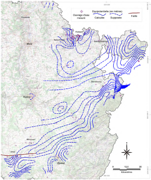 Carte piézométrique GTi 2010 (BRGM)