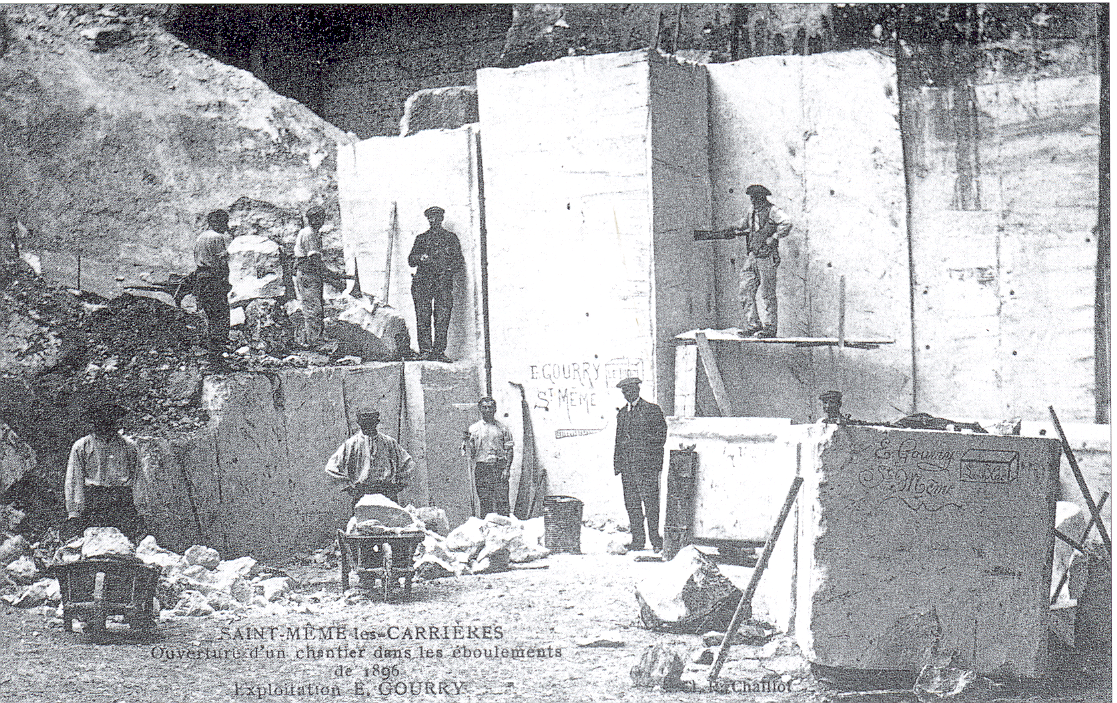 Figure 7 - Photo datant de l'exploitation de la carrière en 1896
