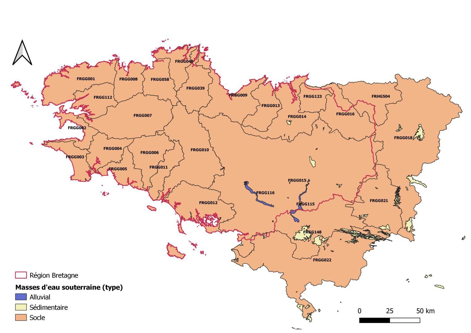 Masses d’eau souterraines bretonnes